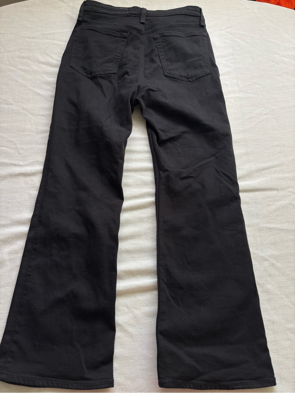 Rag & Bone Casey High Rise Ankle Flare Jeans 28 Black Crop WDD22F2917N5BL $258 - Picture 6 of 10